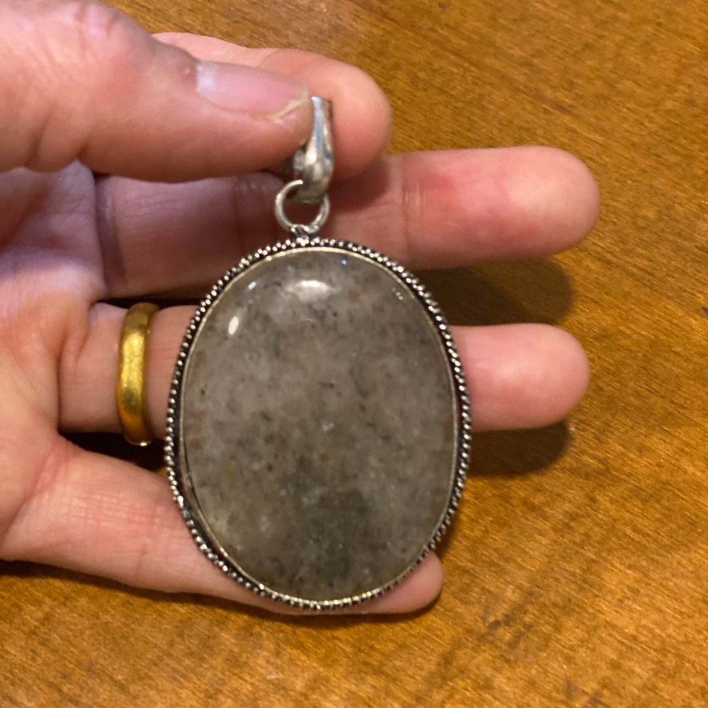 Large Handmade Stunning Tourmaline Quartz Gemstone Pendant.